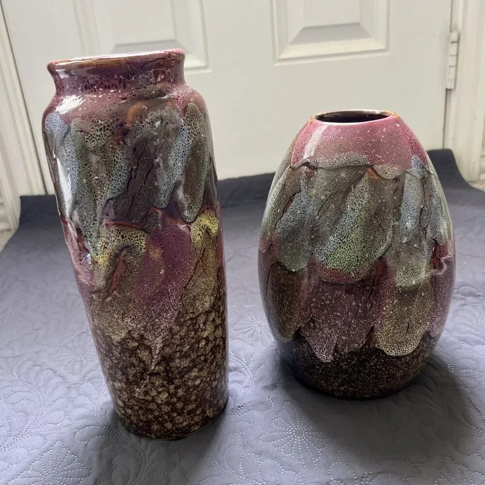 Midwestern Home Products Inc 2pc Abstract Decorative Vase Set Home Decor Gifting